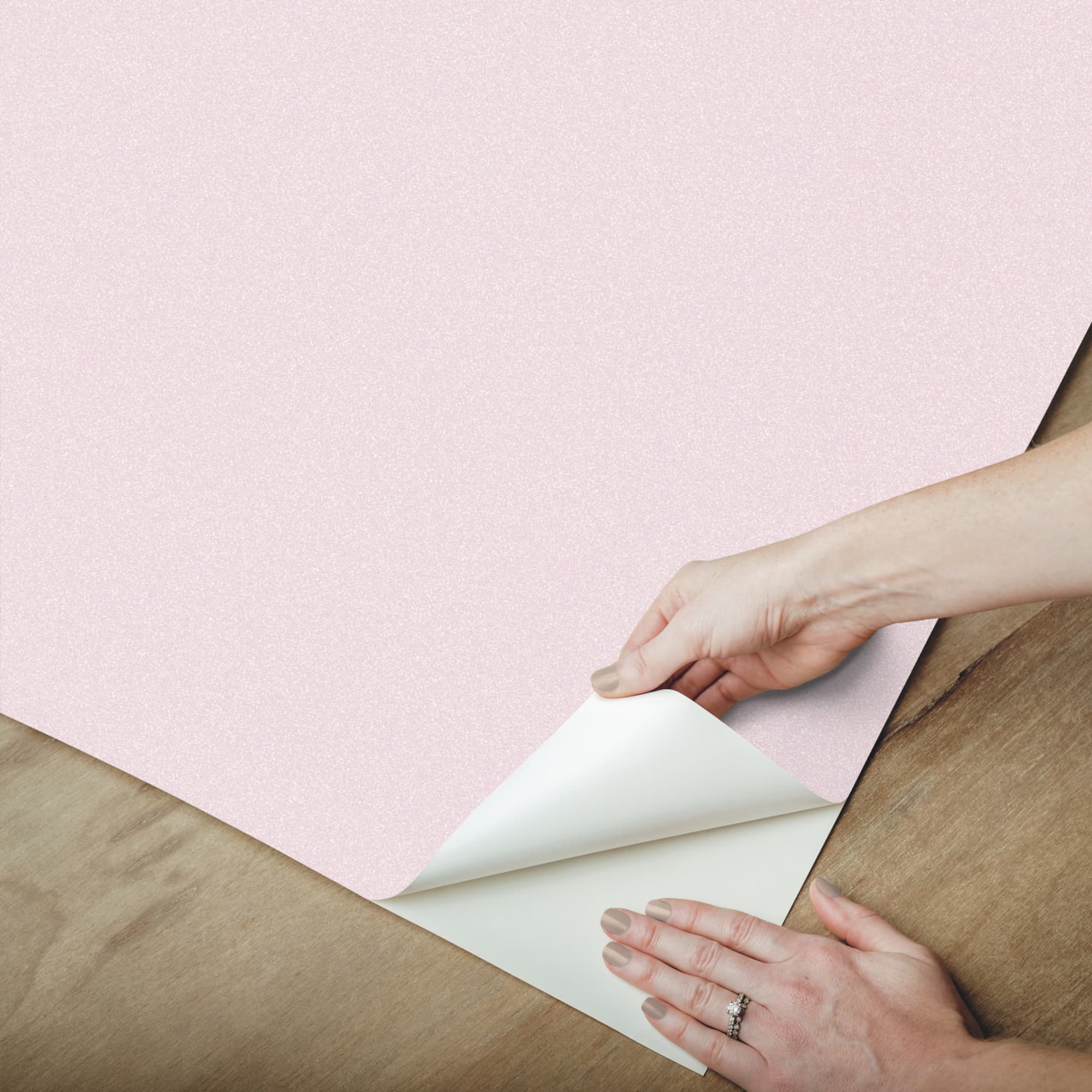 RoomMates Pink Glitter Peel & Stick Wallpaper